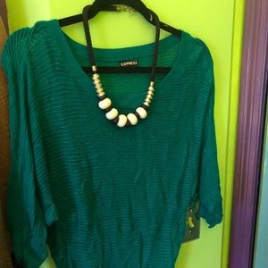 Express green sweater small